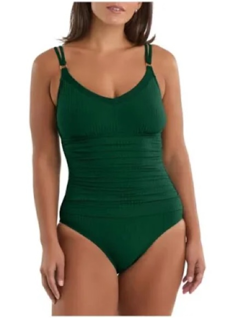 Ellen Tracy green  one-piece swimsuit size M NWT